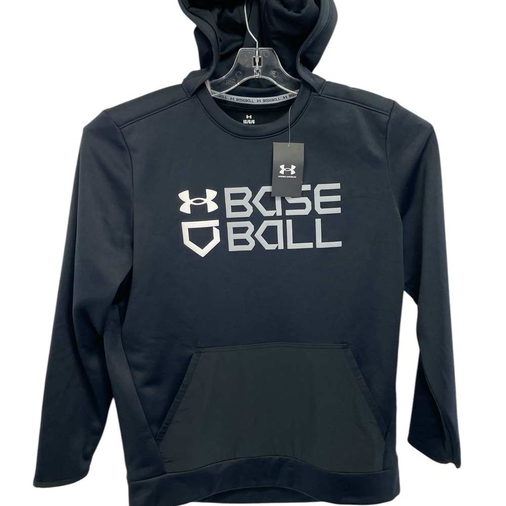 Under Armour Black Baseball Hoodie Sweatshirt‎ (AA8)